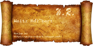 Weitz Róbert névjegykártya